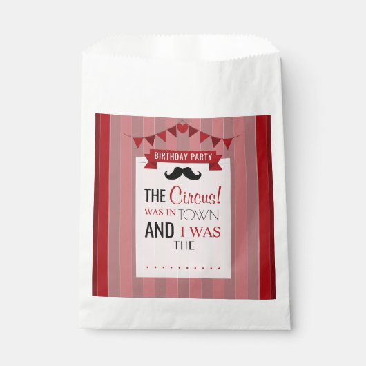 クラシックサーカスポスターチルドレンズバースデーパーティー フェイバーバッグ (正面)