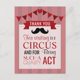クラシックサーカスポスターバースデーパーティーありがとう ポストカード