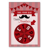 クラシックサーカスポスターバースデーパーティーテーブルNo. テーブルナンバー (裏面)