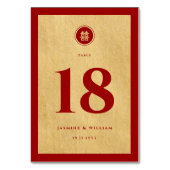 クラシックサークルダブル西ゴールデン中国のズ結婚 テーブルナンバー (正面)