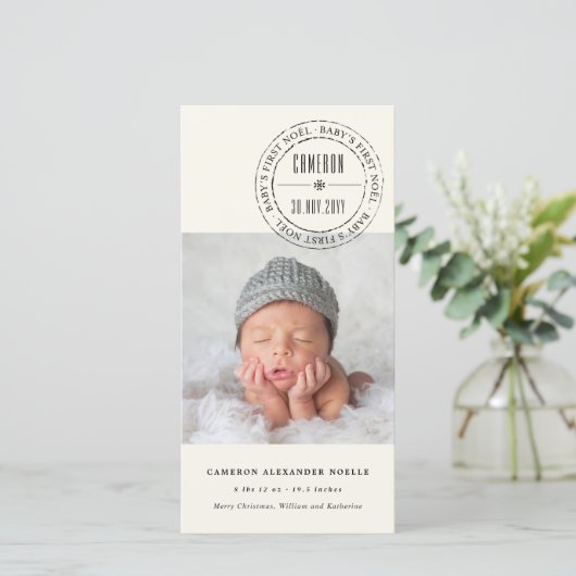 クラシックサークル刻印シールベビーファーストノールフォト シーズンカード (スタンド正面)