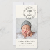 クラシックサークル刻印シールベビーファーストノールフォト シーズンカード (正面)