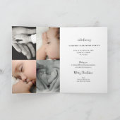 クラシックサークル刻印シールベビー初めてのクリスマス シーズンカード (内部)