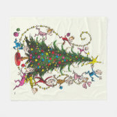 クラシックザグリンチ |クリスマスツリー フリースブランケット (正面(横))