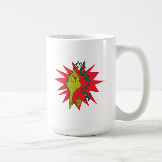 クラシックザグリンチ |赤のスターバスト コーヒーマグカップ (右)