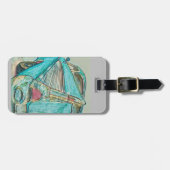 クラシックシェビーテールフィンアート ラゲッジタグ (正面横)