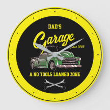 クラシックシェヴィートラックガレージ名ブラックイエロー