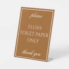 クラシックシエナシンプルン浴室浄化用カウンター標識 台座サイン