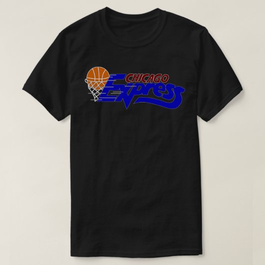 クラシックシカゴ表現バスケットボールTシャツ Tシャツ (デザイン正面)