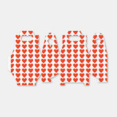 クラシックシックかわいい赤いハート柄お願いボックス フェイバーボックス (折り畳みなし)