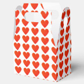 クラシックシックかわいい赤いハート柄お願いボックス フェイバーボックス (オープン)