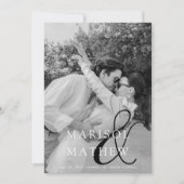 クラシックシックなアンパサンドFlat日付カードの保存 セーブザデート (正面)