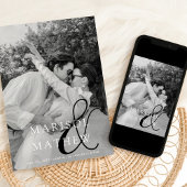 クラシックシックなアンパサンドFlat日付カードの保存 セーブザデート