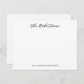 クラシックシックなスクリプト白黒カップル注C ノートカード (正面/裏面)