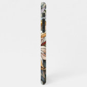 クラシックシックなステンドグラスフローラ iPhoneケース (左側)