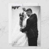 クラシックシックな白黒フォトズ結婚ズ 招待状 (裏面)