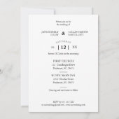 クラシックシックタイポグラフィスクリプトフォト結婚ズ 招待状 (裏面)