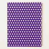 クラシックシック紫イニシャル水玉模様 プランナー手帳 (裏面)