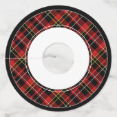 クラシックシック赤黒黄白タータンチェック模様 ワイングラスタグ (裏面)