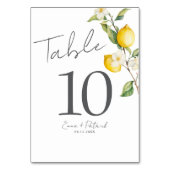 クラシックシトラスレモンサマーテーブル番号 テーブルナンバー (正面)