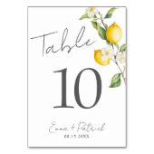 クラシックシトラスレモンサマーテーブル番号 テーブルナンバー (裏面)