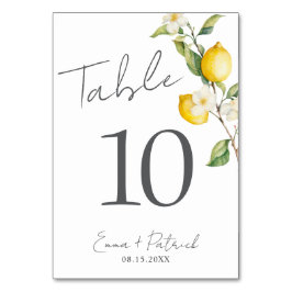 クラシックシトラスレモンサマーテーブル番号 テーブルナンバー