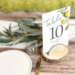 クラシックシトラスレモンサマーテーブル番号 テーブルナンバー