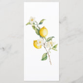 クラシックシトラスレモンサマー結婚ズメニュー メニュー (裏面)