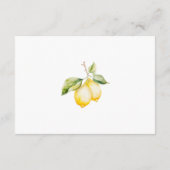 クラシックシトラスレモンサマー結婚ズ エンクロージャーカード (裏面)