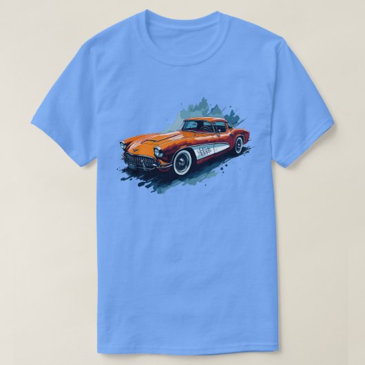 クラシックシボレーコルベット1953 Tシャツ (デザイン正面)