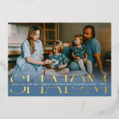 クラシックシャロムピースラブライトフォトハヌカー 箔シーズンカード (正面)