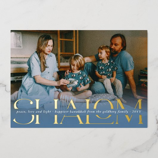 クラシックシャロムピースラブライトフォトハヌカー 箔シーズンカード (正面)