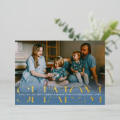 クラシックシャロムピースラブライトフォトハヌカー 箔シーズンカード (立ち正面)