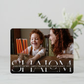 クラシックシャロムピースラブライトフォトハヌカー 箔シーズンカード (立ち正面)