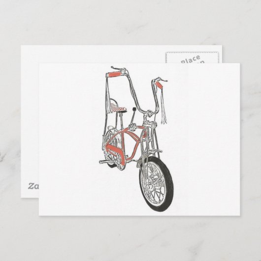 クラシックシュウィンオレンジクレート60の自転車 ポストカード (正面/裏面)
