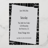 クラシックシルバーギャツビー結婚デコ箔招待状 箔招待状 (裏面)