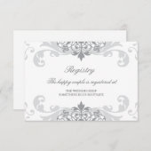 クラシックシルバーグレイ製鉄結婚工所登録簿 エンクロージャーカード (正面/裏面)