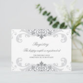 クラシックシルバーグレイ製鉄結婚工所登録簿 エンクロージャーカード (スタンド正面)