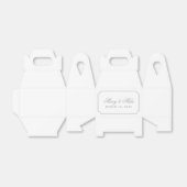 クラシックシルバーグレー結婚式の引き出物ボックス フェイバーボックス (折り畳みなし)