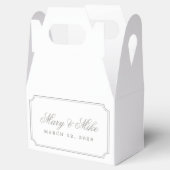 クラシックシルバーグレー結婚式の引き出物ボックス フェイバーボックス (オープン)