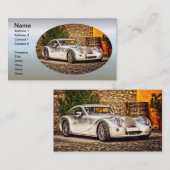 クラシックシルバースポーツカー 名刺 (正面/裏面)