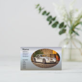 クラシックシルバースポーツカー 名刺 (スタンド正面)