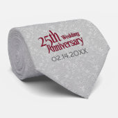 クラシックシルバーダマスク25結婚周年 ネクタイ (ロール)