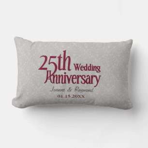 クラシックシルバーダマスク25結婚周年 ランバークッション