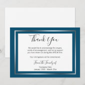 クラシックシルバーフレーム 追悼感謝カード 招待状 (正面/裏面)