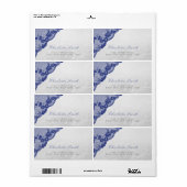クラシックシルバーブルーネイビー差出人住所ラベル ラベル (フルシート)