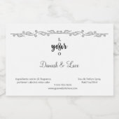 クラシックシルバーリーフ縁どラグジュアリー香水 リキュールボトルラベル (シングルラベル)