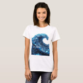 クラシックシルバー抽象アート デザイン Tシャツ (正面フル)