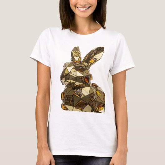 クラシックシルバー抽象芸術アートプリント Tシャツ (正面)