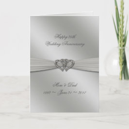 クラシックシルバー 25周年 結婚記念日 カード